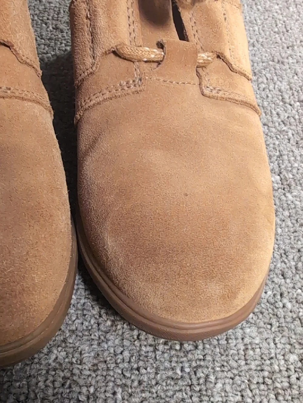 Sorel Evie Wedge Lace Boot size 7.5 Tan Leather Suede